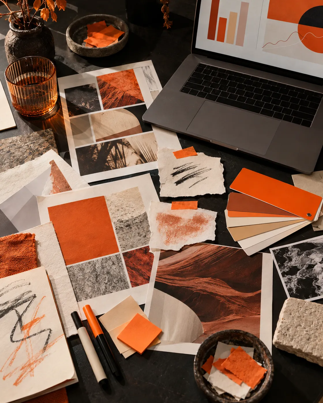 Brand and marketing strategy board with campaign planning notes in the Gloo studio