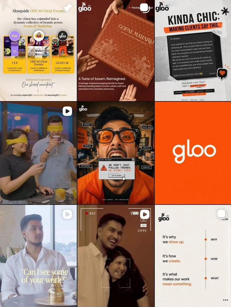 Instagram creative by Gloo for Gloo’s own feed (@gloo.ae)