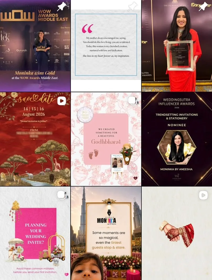 Instagram creative by Gloo for Moninka by Aneesha (@moninkabyaneesha)