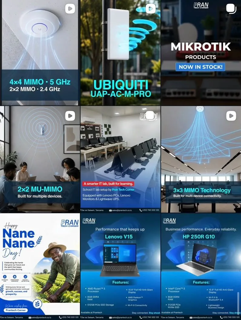 Instagram creative by Gloo for Pran Tech Corner Tanzania (@prantechcorner.tz)