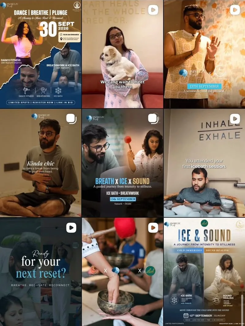 Instagram creative by Gloo for Unfreeze the Self (@unfreeze.the.self)