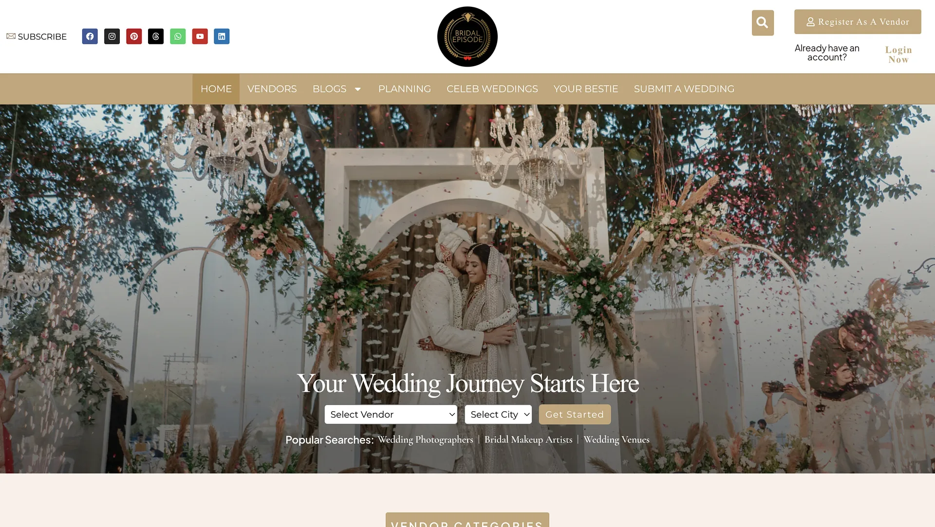 Bridal Episode wedding marketplace website