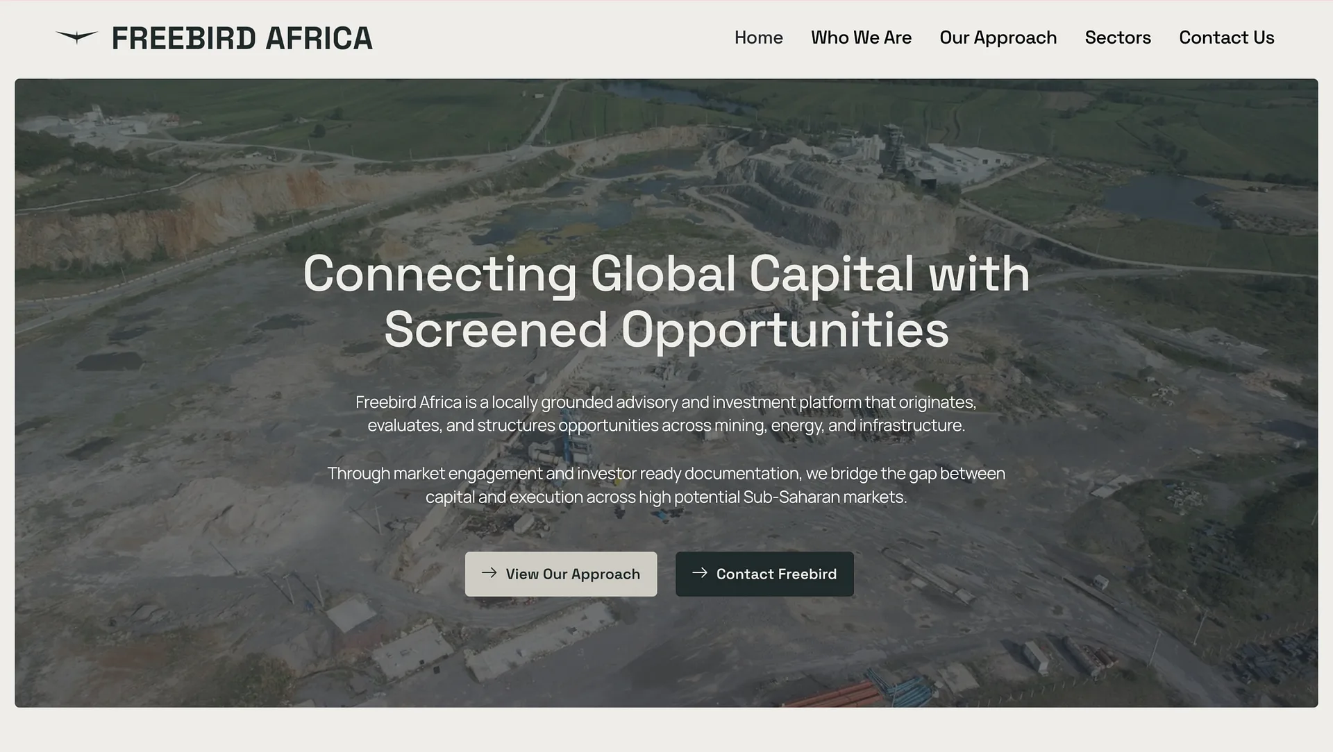 Freebird Africa advisory platform website