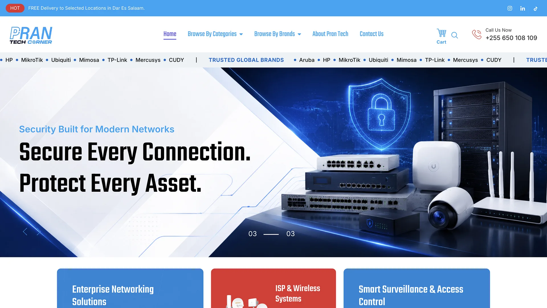Pran Tech Corner Tanzania IT e-commerce website